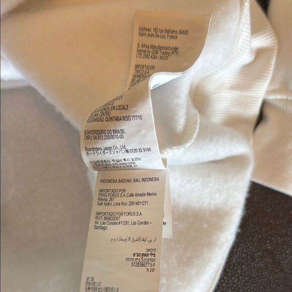 Billabong White Crewneck Sweater with Tropical Graphic Florida size Large - Picture 5 of 8